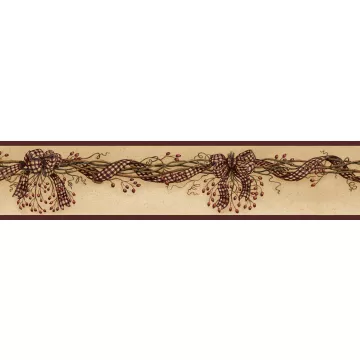Artemis Sand Rosehip Ribbon Trail Wallpaper Border Chesapeake BBC65211B
