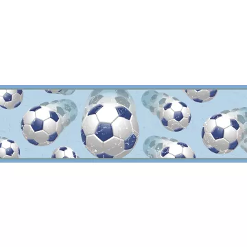 Beckham Blue Soccer Ball Motion Wallpaper Border Chesapeake BBC94251B