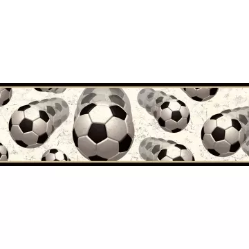 Beckham Black Soccer Balls Motion Wallpaper Border Chesapeake BBC94253B