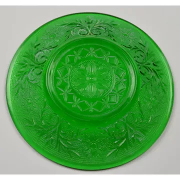Anchor Hocking - Sandwich Forest Green Pattern - Custard Cup Liner - 4.375