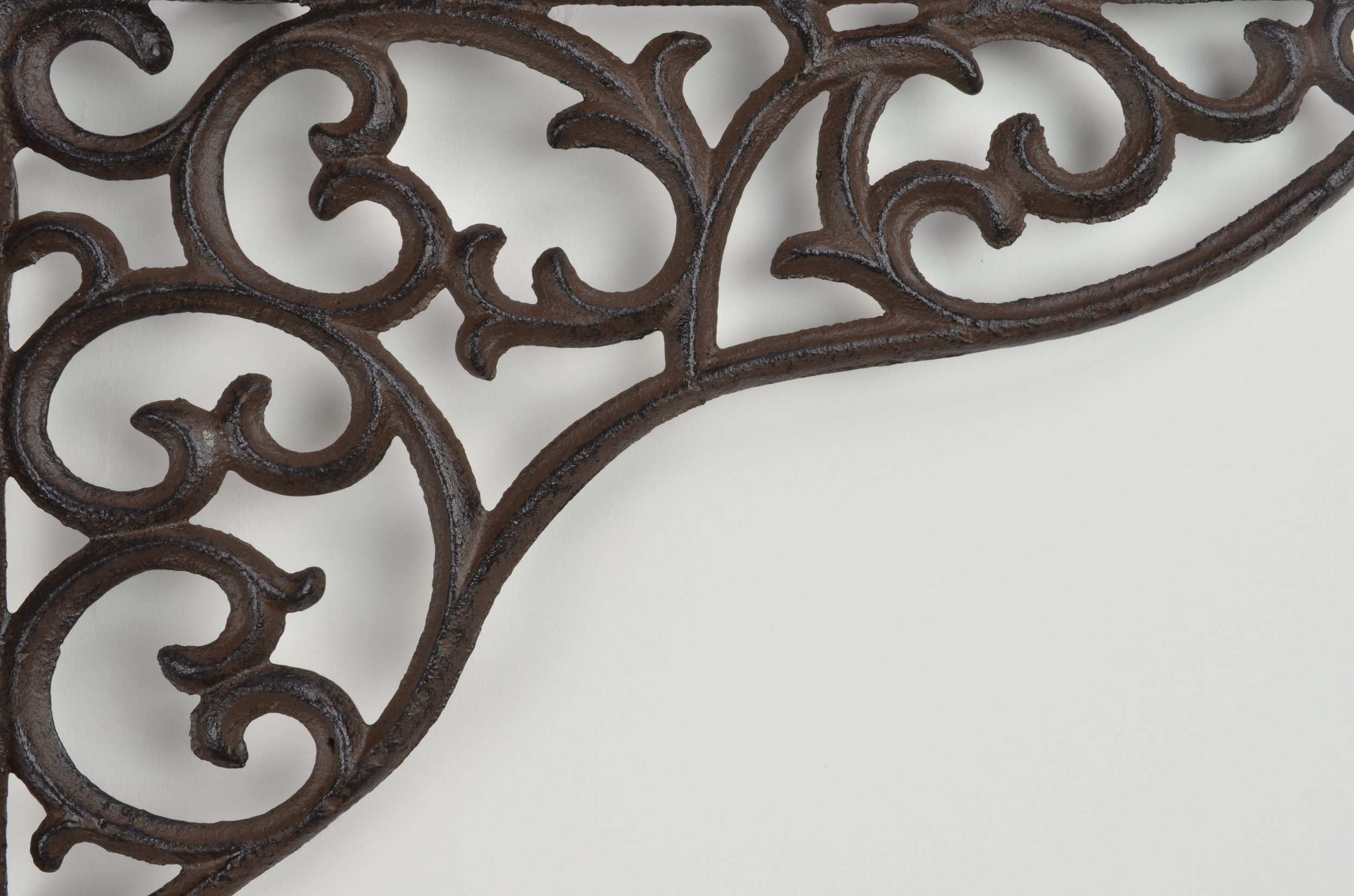 Wall Shelf Bracket - Ornate Pattern - Cast Iron - 11.375 Long