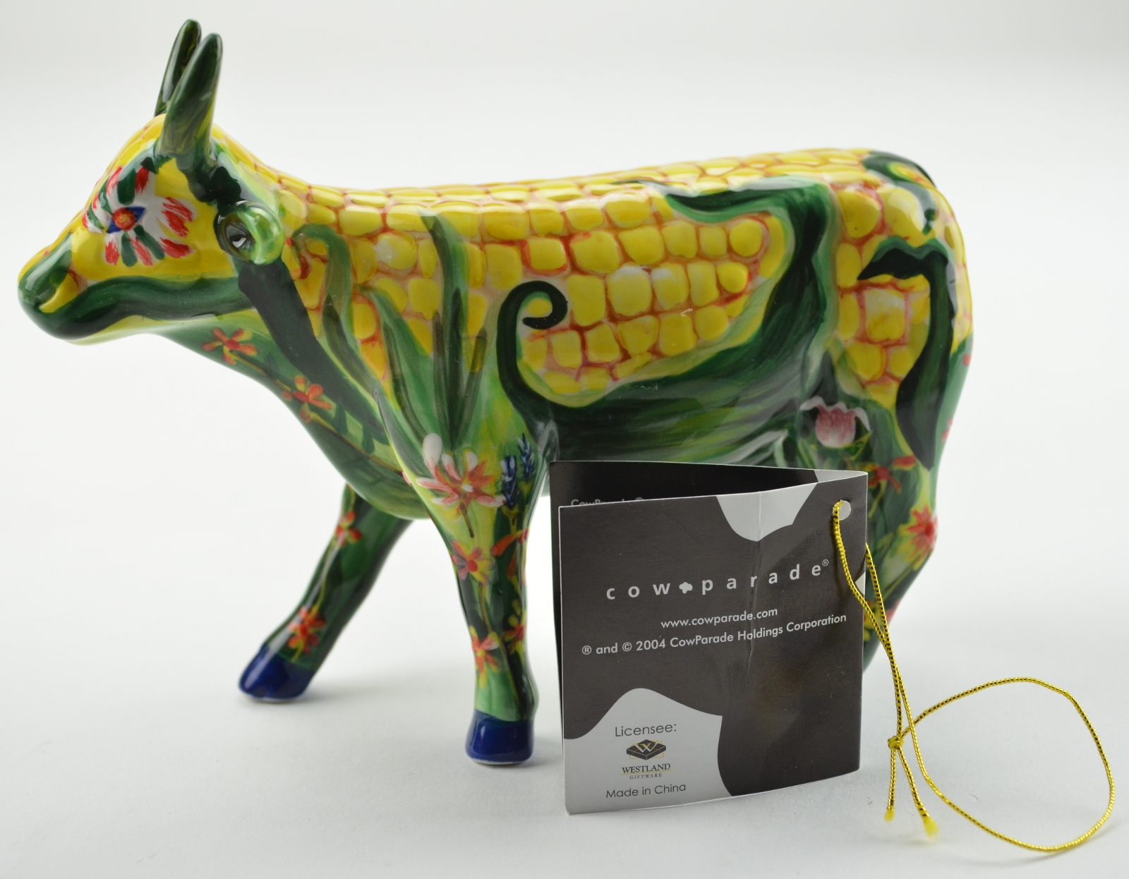 CowParade Corn On The Cow Ceramic Figurine