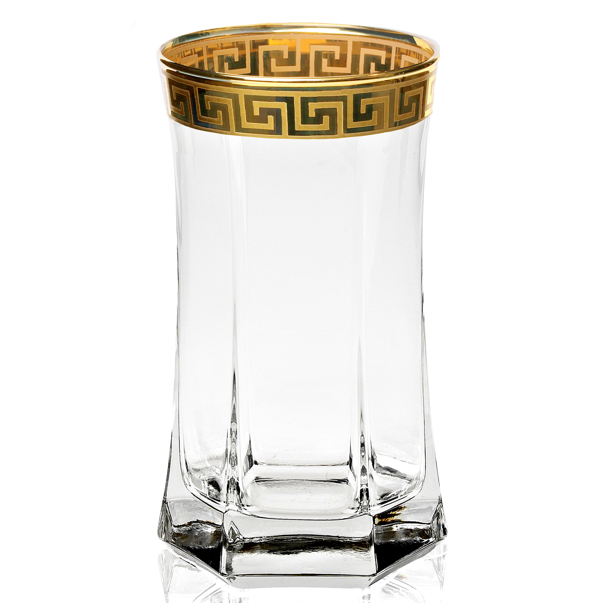 Lorren Home Trends - Florence Pattern - Set Of 4 High Ball Tumblers - 16 oz.