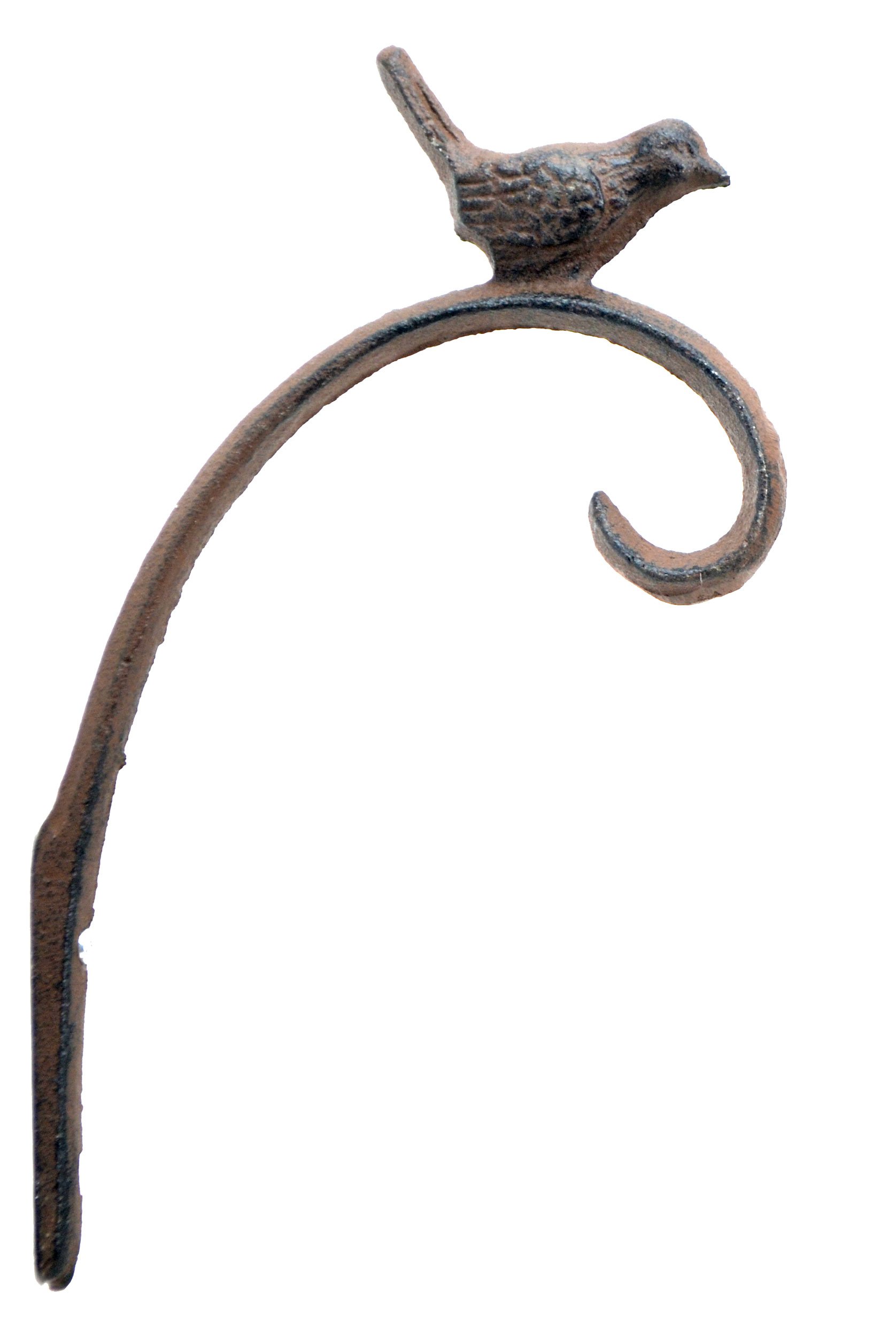 Decorative Chickadee Bird Design Cast Iron Plant Hanger - 5.125" Deep