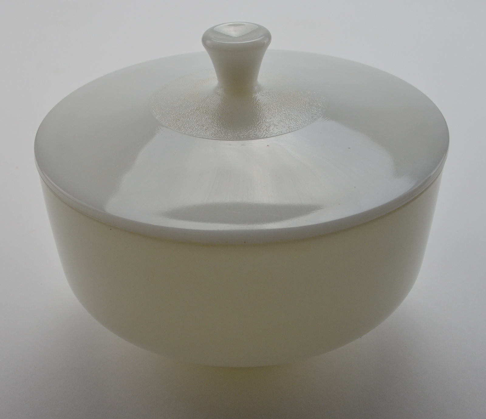 Federal Glass Mixing Bowl & Lid - Milk Glass