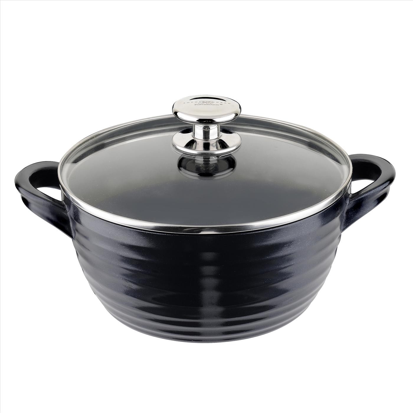 Portmeirion - Sophie Conran Black Pattern - Large Covered Cassarole