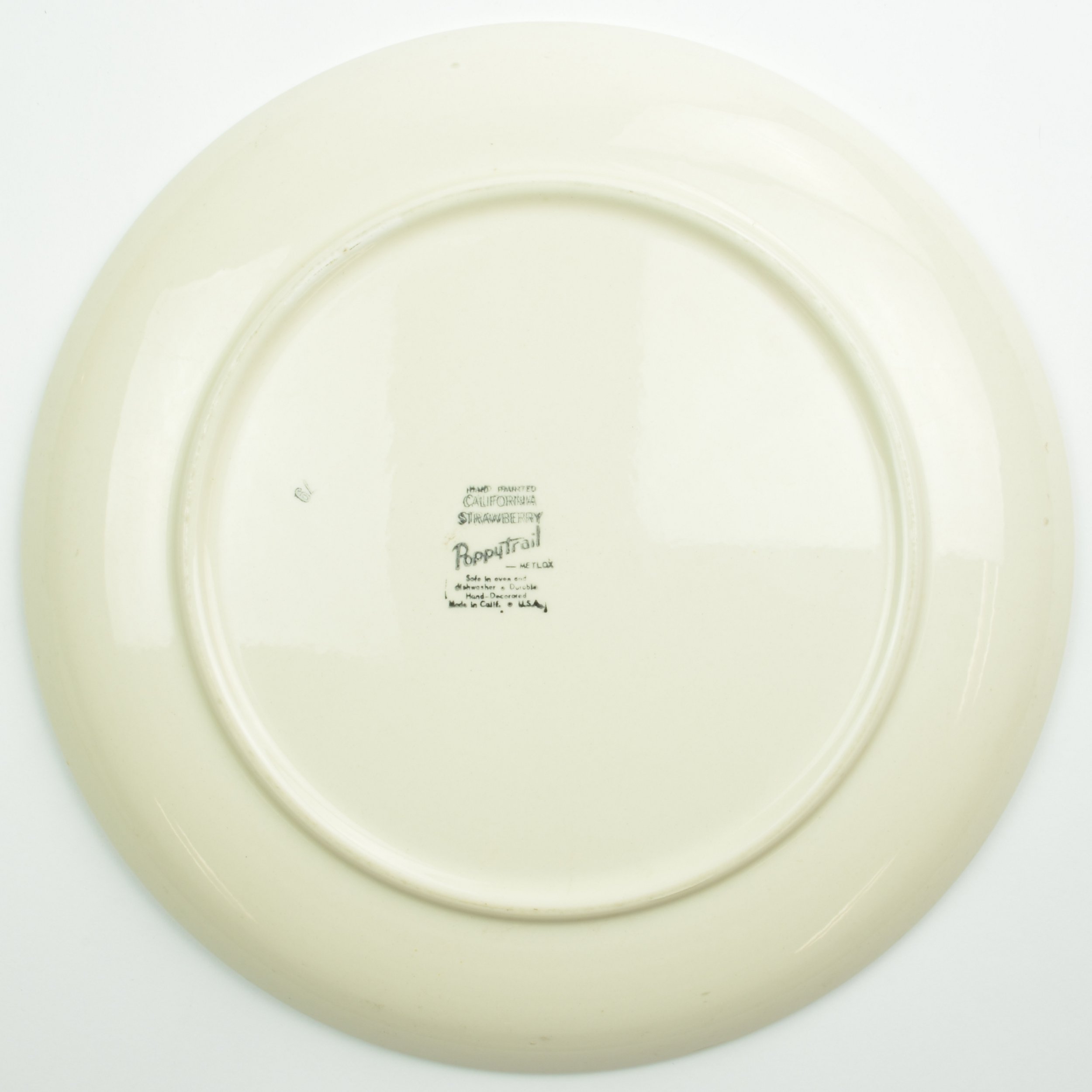 Poppytrail by Metlox - California Strawberry Pattern - Dinner Plate