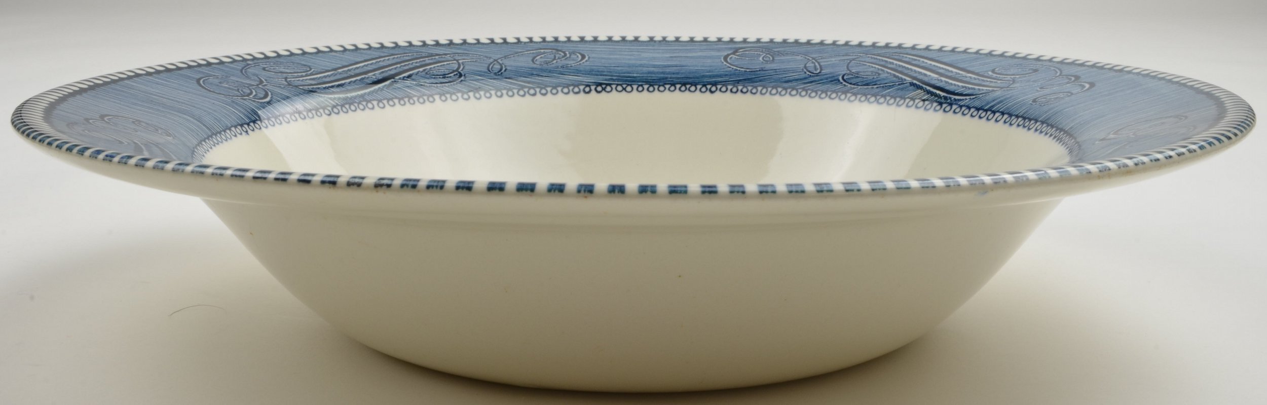 Royal - Currier & Ives Blue - Large Round Vegetable Bowl