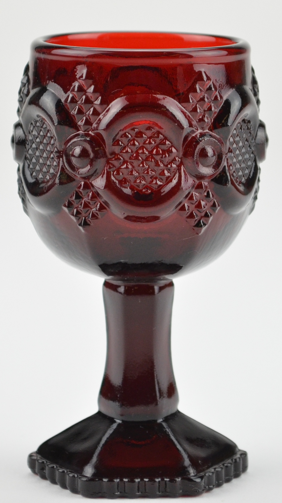 Avon Crystal - 1876 Cape Cod Ruby - Wine Glass