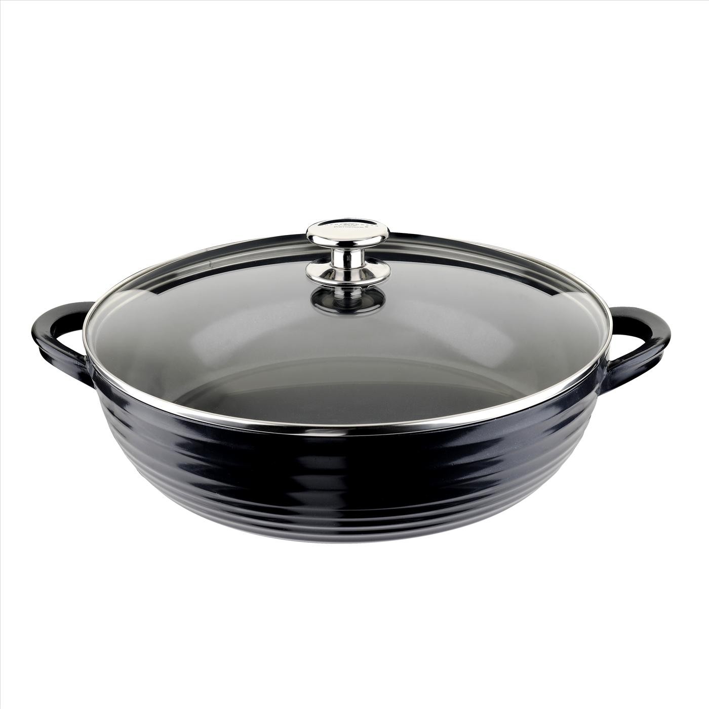 Portmeirion - Sophie Conran Black Pattern - Shallow Covered Cassarole