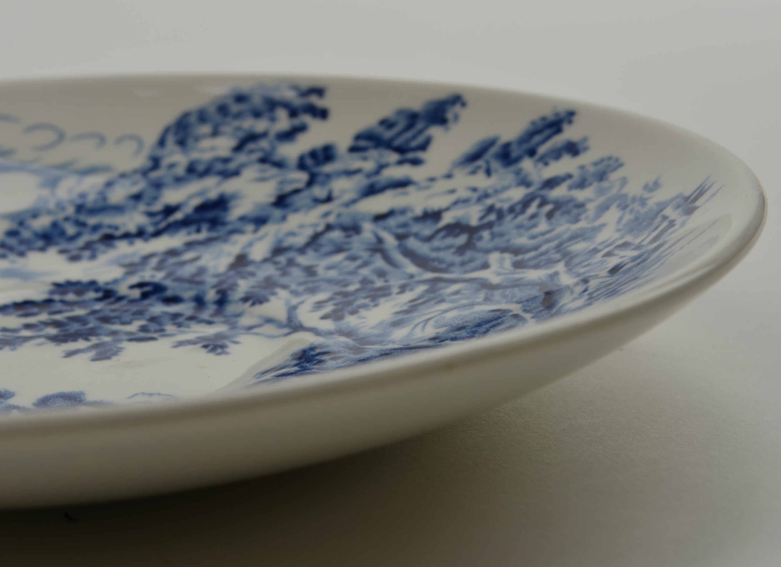 Wedgwood China - Countryside Blue Pattern - Flat Cup Saucer