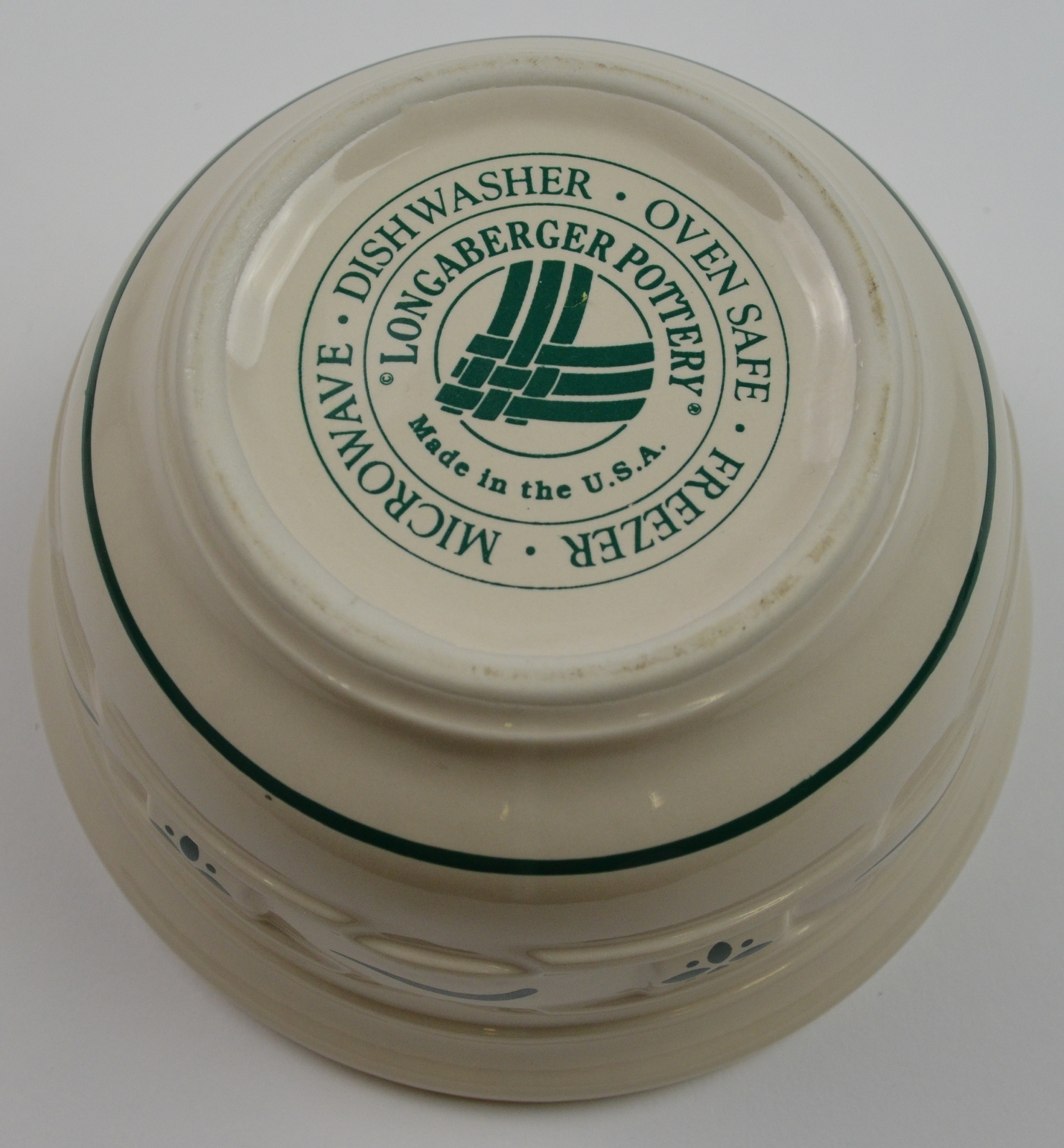 Longaberger Lidded Mixing Bowl - Woven Traditions Heritage Green - Set Of Four