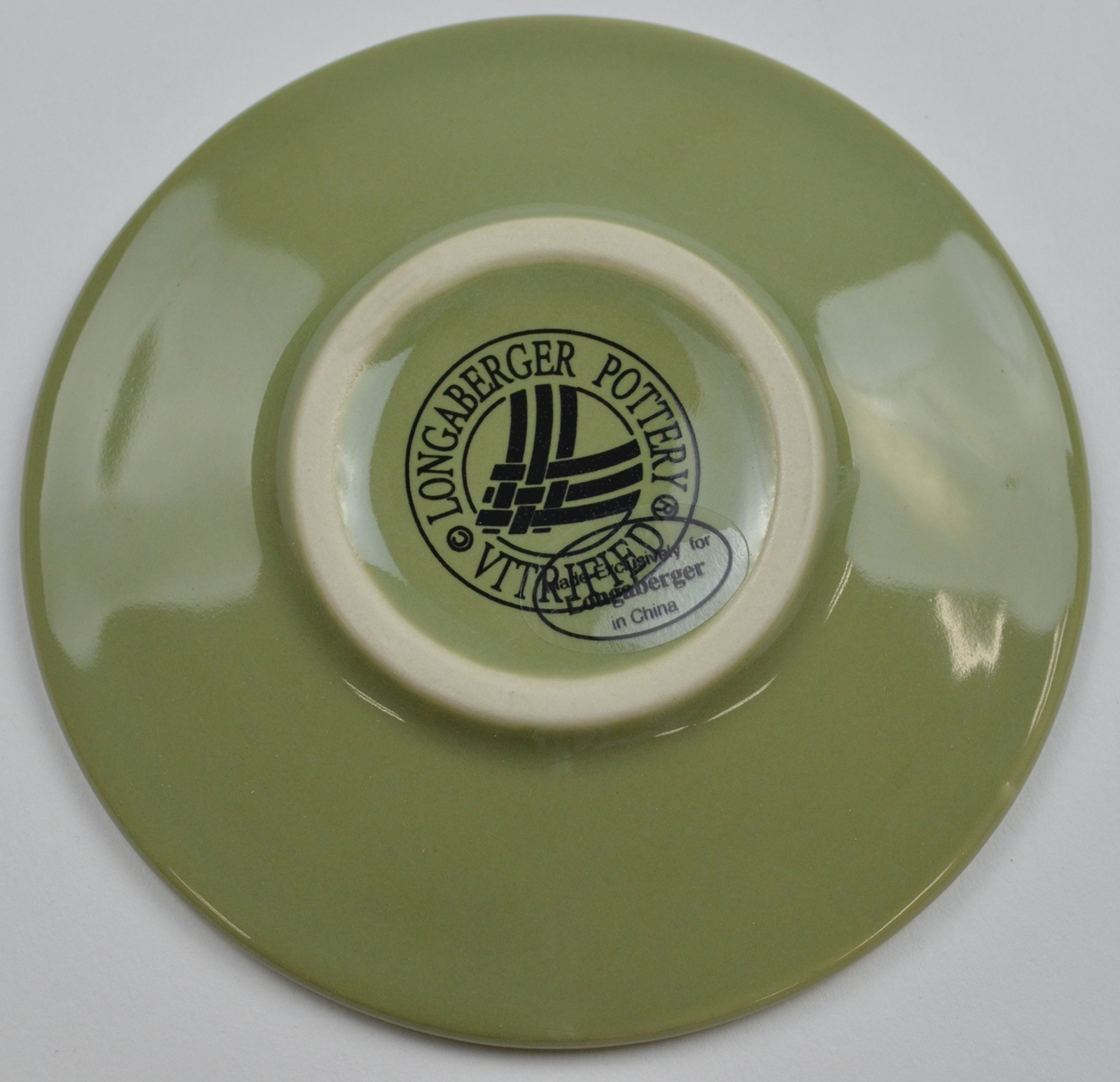 Longaberger Pottery - Woven Traditions Sage - Child Tea Set Cup & Saucer
