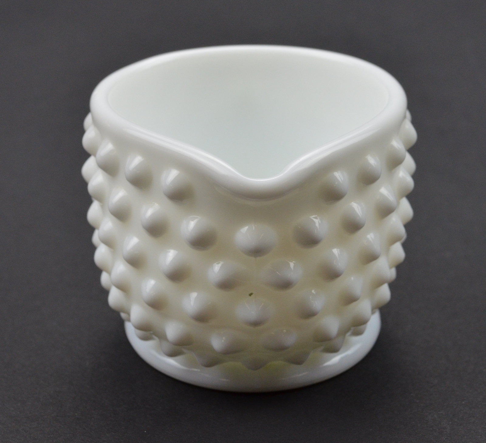 Fenton Art Glass - Hobnail Milk Glass Pattern - Individual Creamer - 2 Tall