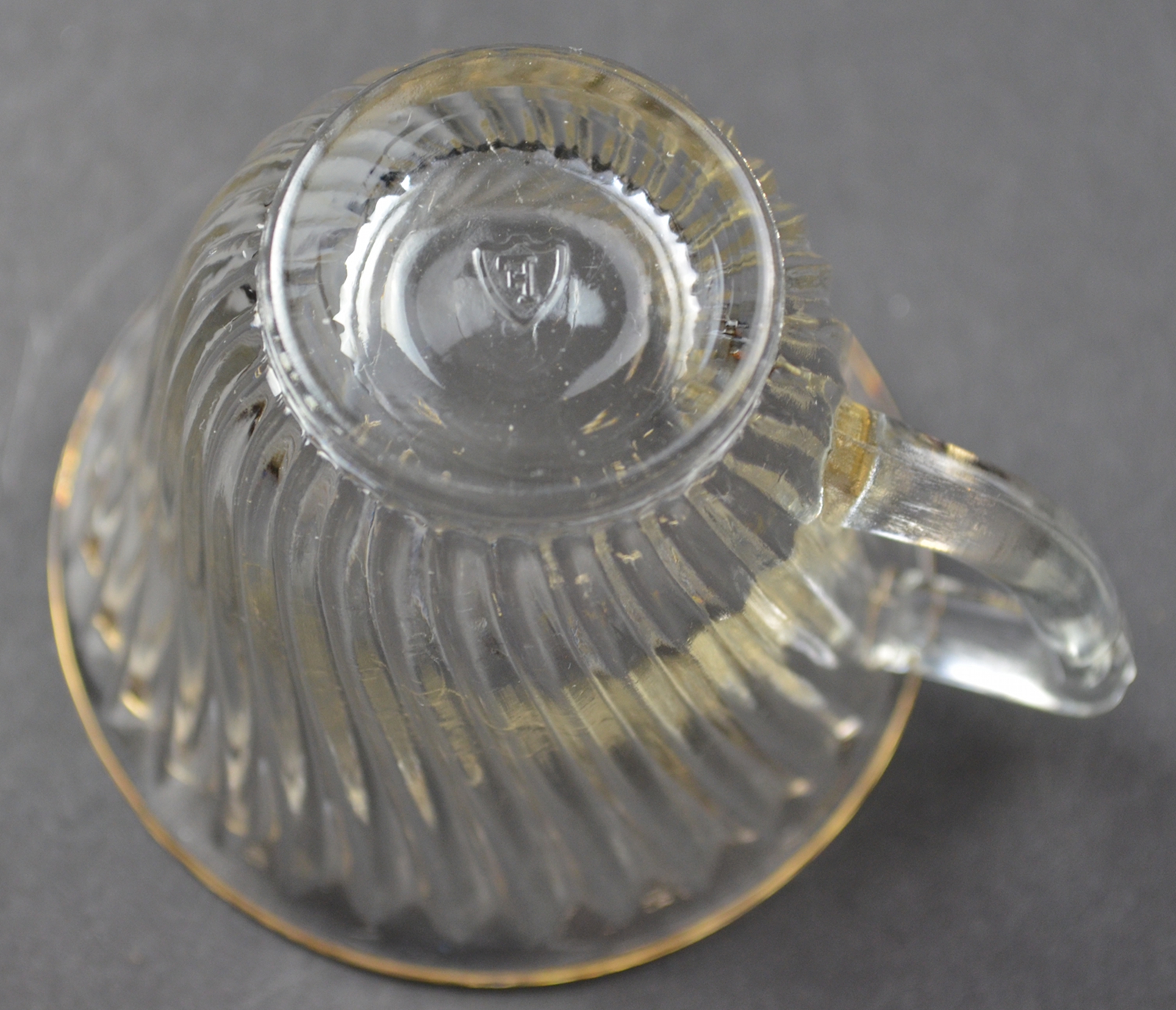 Federal Glass - Diana Gold Trim Pattern - Flat Cups - 2 Tall