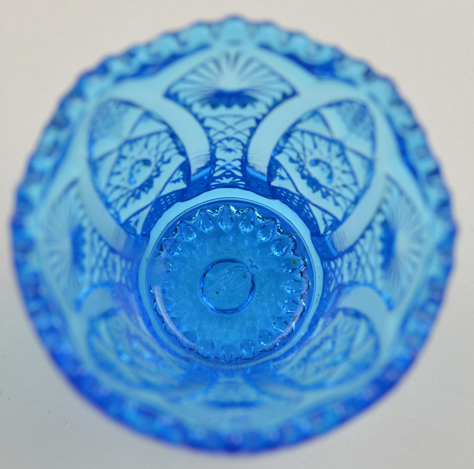 Imperial Glass - Daisy & Button Antique Blue Pattern - Toothpick Holder