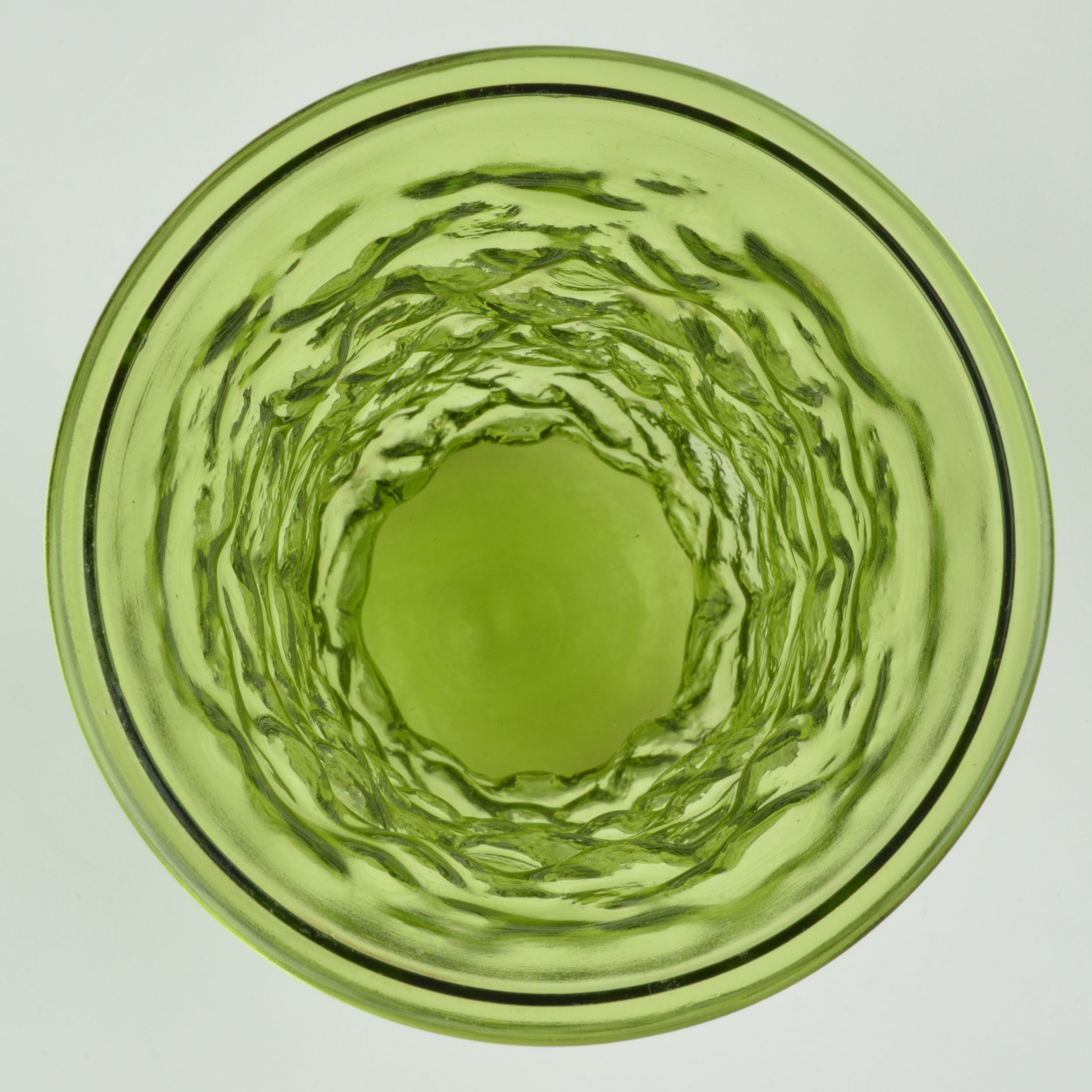 Anchor Hocking Glass - Milano / Lido Green Pattern - Vase