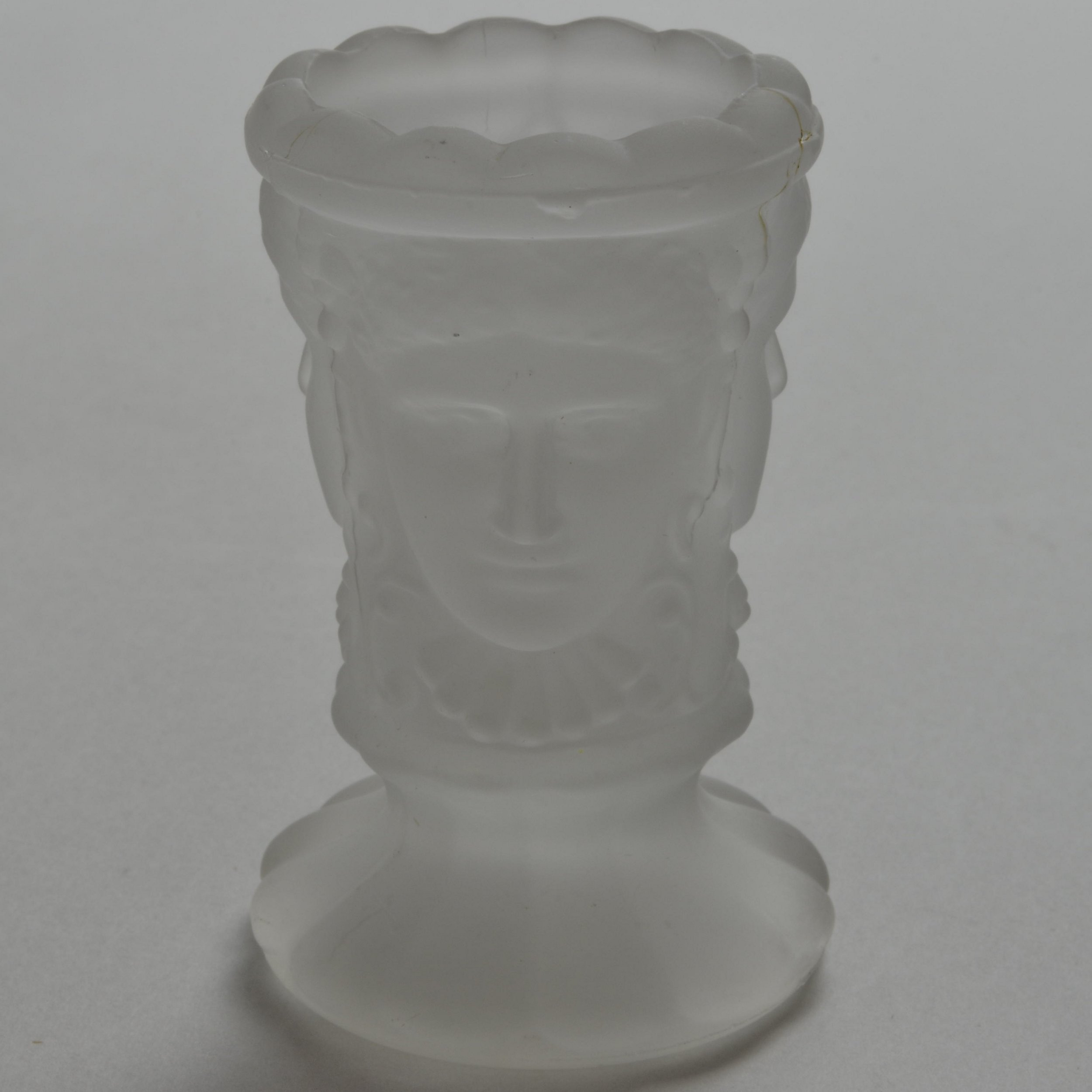 Wright Glass - Three Face Pattern - Toothpick Holder
