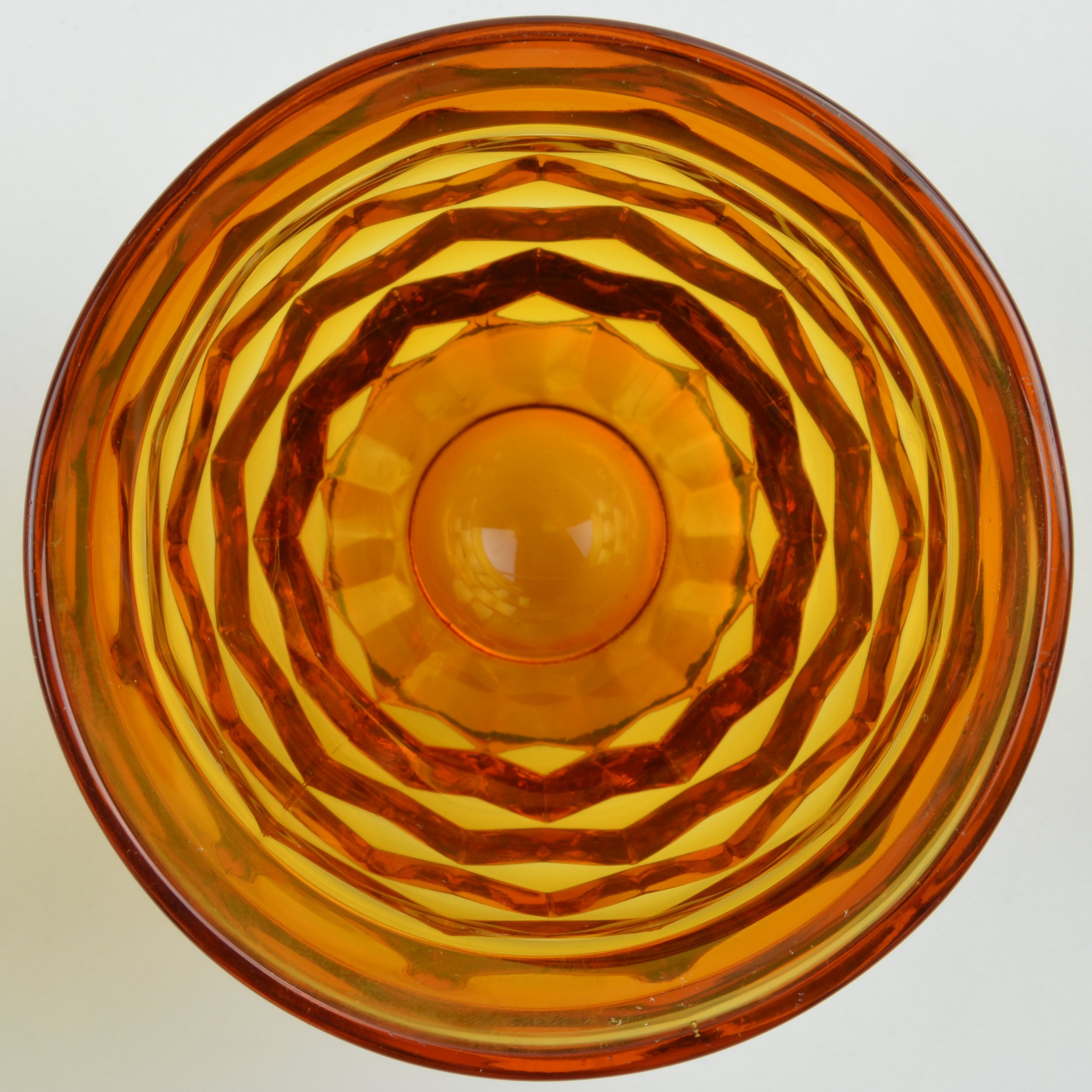 Indiana Glass - Whitehall Amber Pattern - Footed Tumbler - 9 Oz