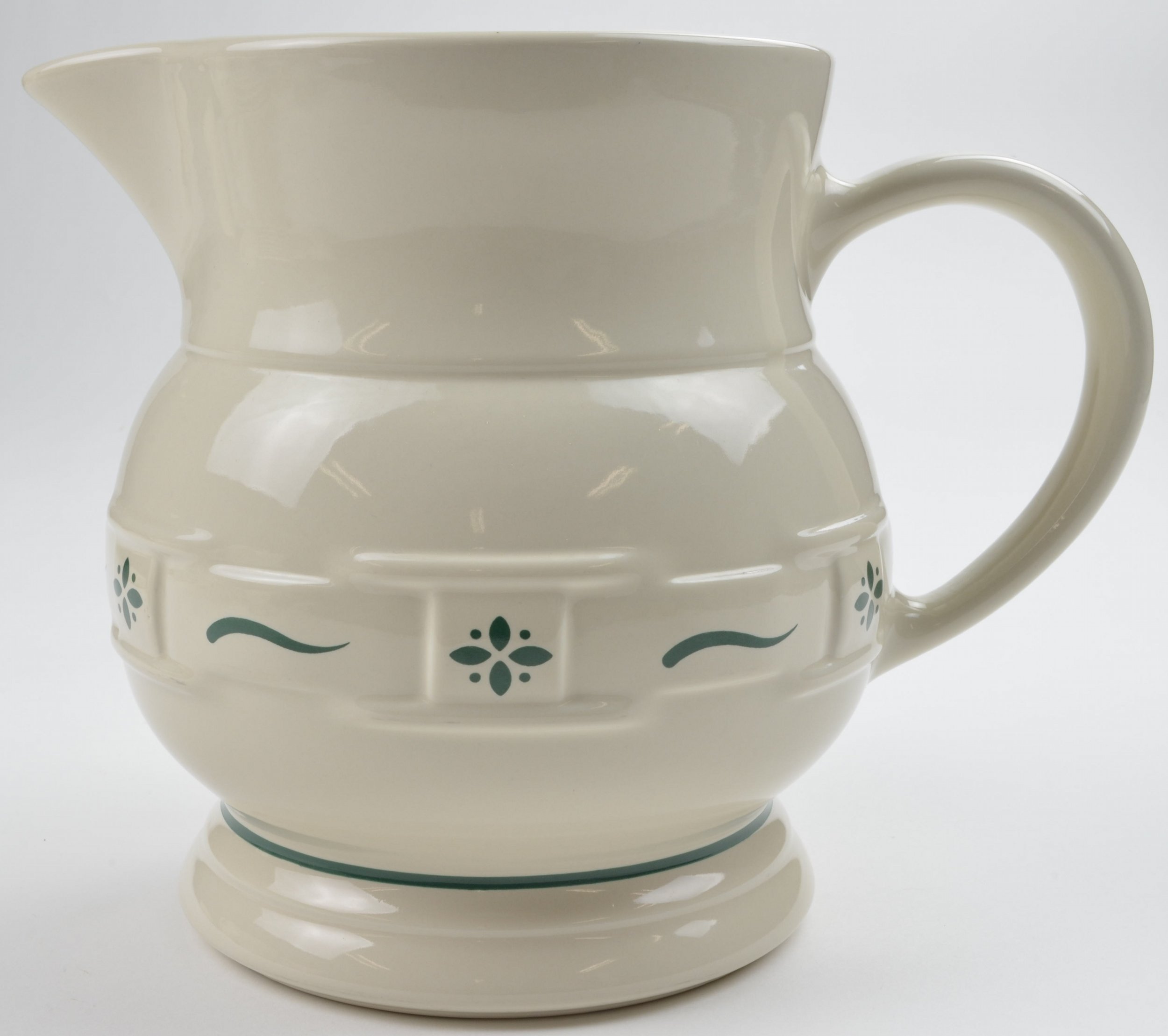 Longaberger Pottery - Woven Traditions Heritage Green - 64 Oz. Pitcher