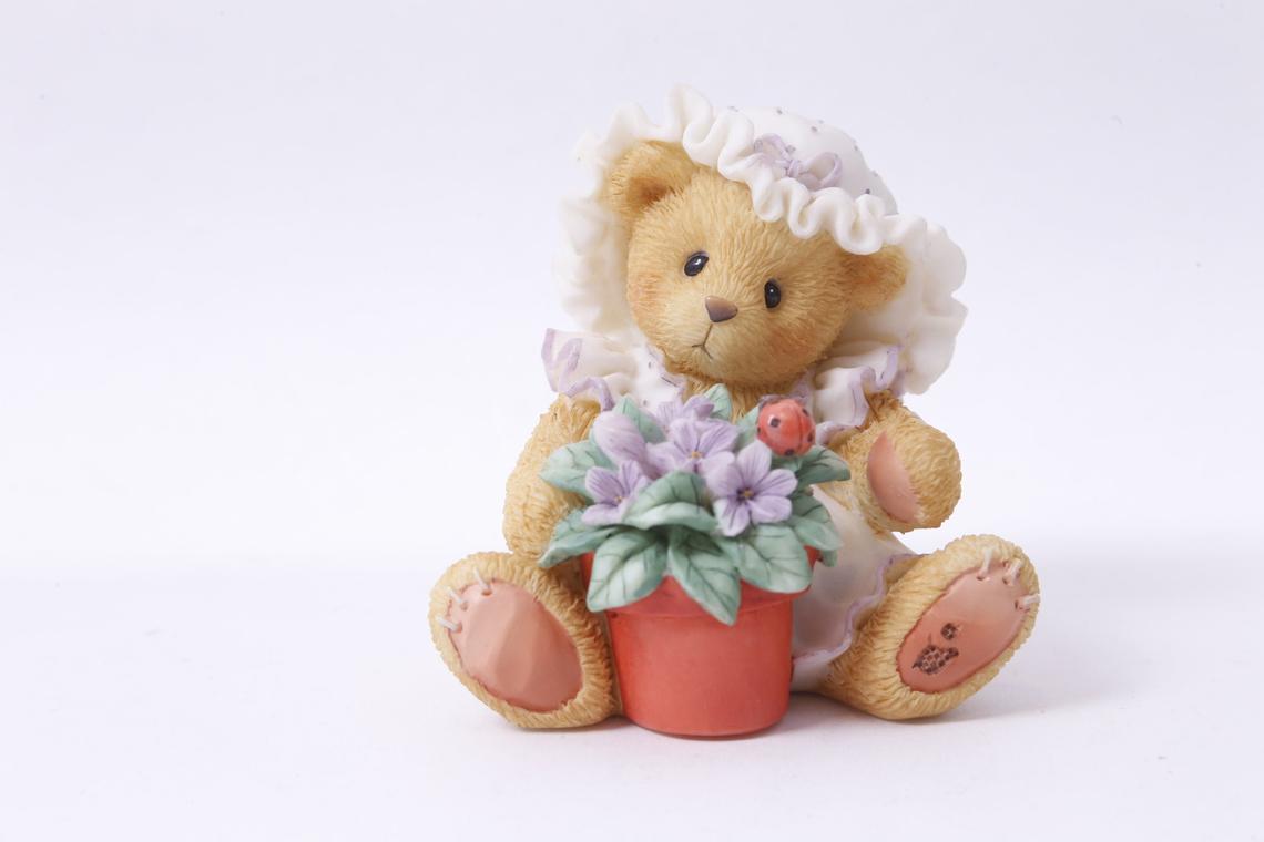 Violet, Cherished Teddies, Teddy Bear, Enesco, Priscilla Hillman